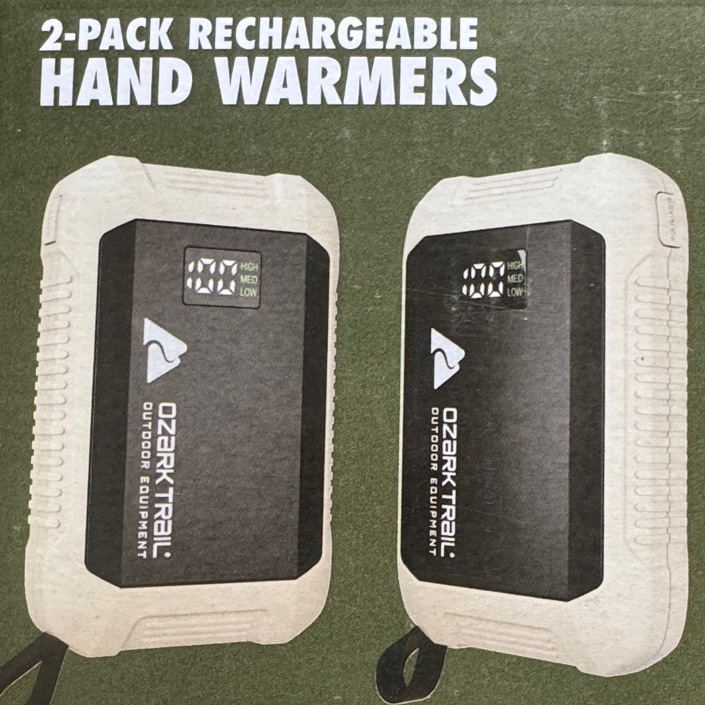 Rechargeable Hand Warmers Set Ozark Trail Black- great gift. New in box